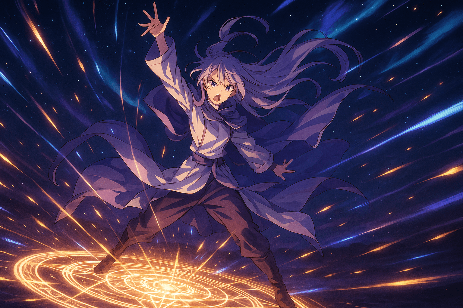 Example anime action scene generation