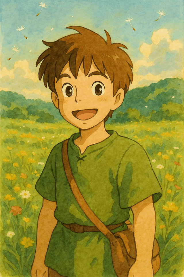 Ghibli-style anime portrait